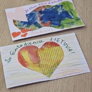 Edukacinė veikla „Atviruko gamyba“ – kūrybinė dovana Vasario 16-ajai 1